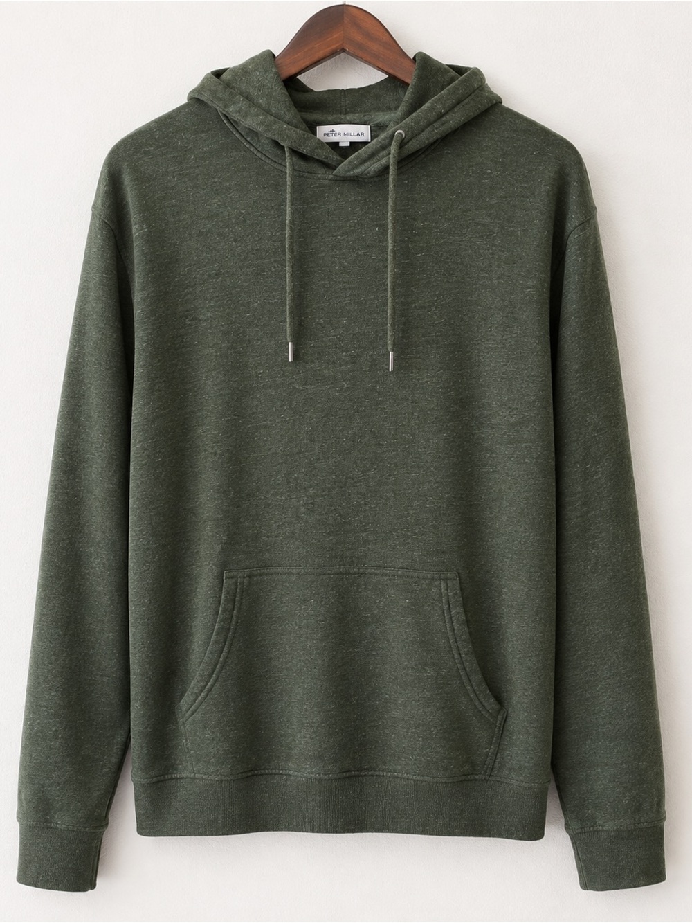 Peter Millar Men’s Olive Green Pullover Hoodie Cotton Modal